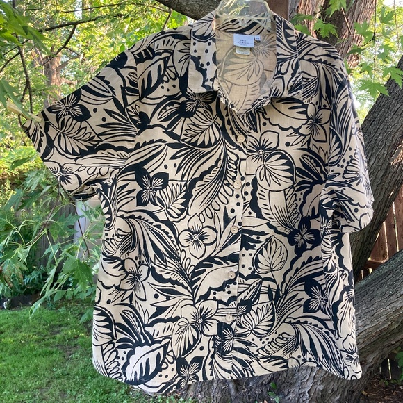 Black & Tan Floral HOT COTTON Shirt - Picture 2 of 6